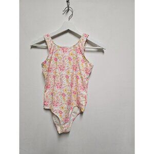 Girls Barbie Floral One-Piece Swimsuit  Kids Size 11/12